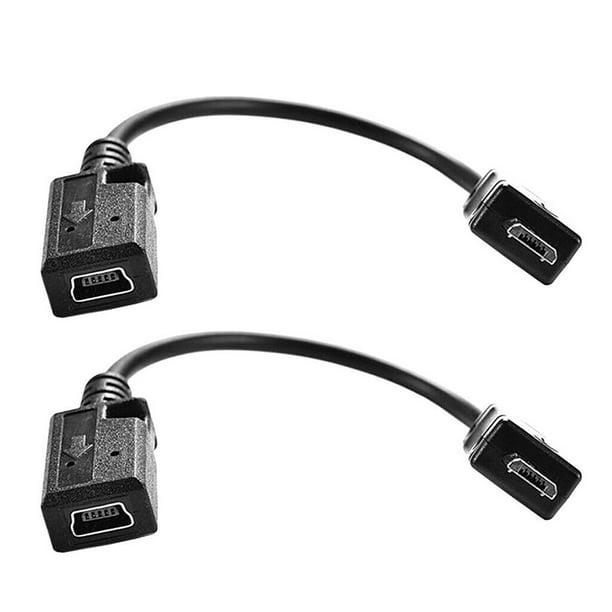 Computer Cables Micro USB B Type 5pin Female to USB 2.0 Type A Male Adapter Connector Convertor for Mini USB Mobile Phone Black Cable Length 1pcs 